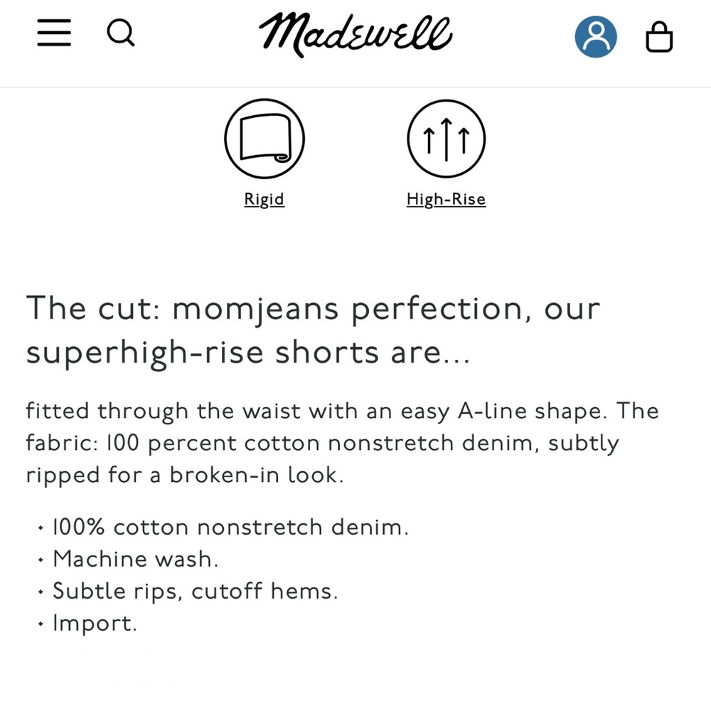 🔸Host Pick🔸Madewell | The momjean denim shorts - Picture 5 of 10